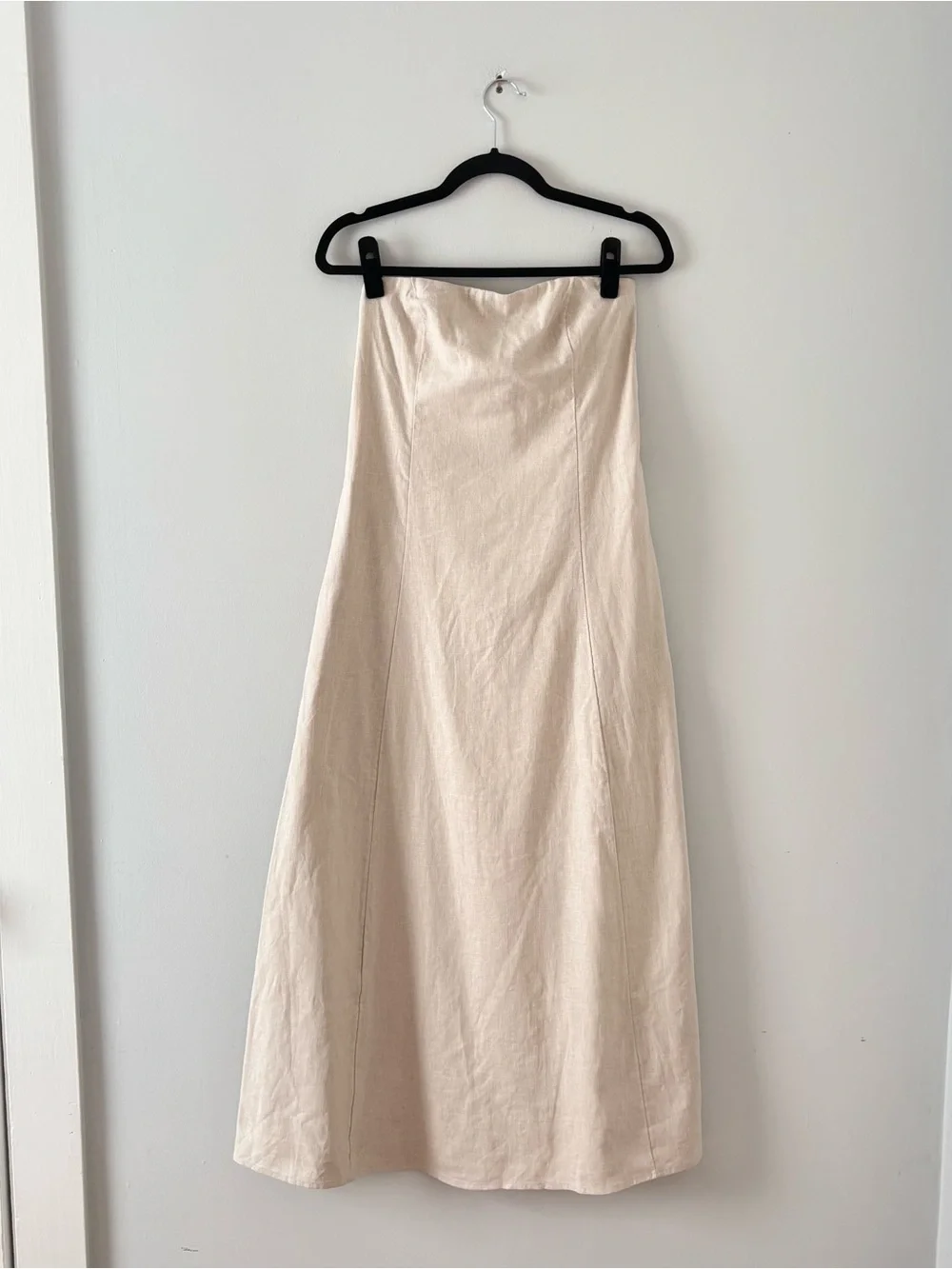 Abercrombie & Fitch NWT Linen Tube Dress Maxi Convertible Strapless Tan